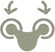 Kneading massage function outline icon