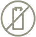 No battery required outline icon